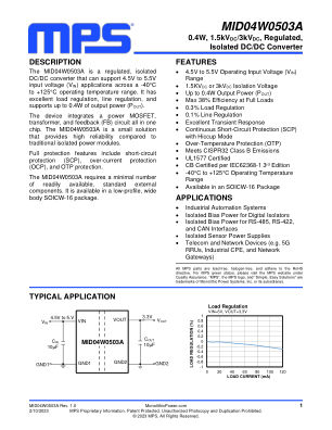 MID04W0503AGY-2R datasheet cover page