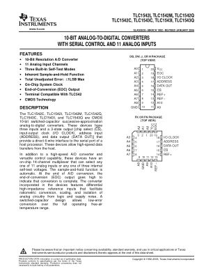 TLC1543 datasheet cover page