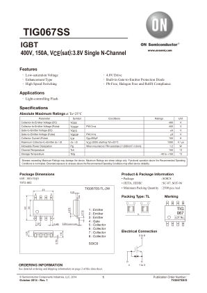 TIG067SS 数据手册首页