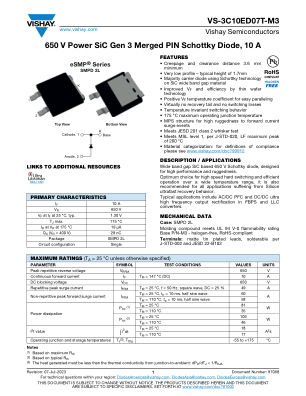 VS-3C10ED07T-M3 datasheet cover page