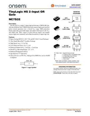 NC7S32 datasheet cover page