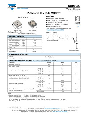 SI8819EDB datasheet cover page