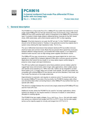 PCA9616 datasheet cover page