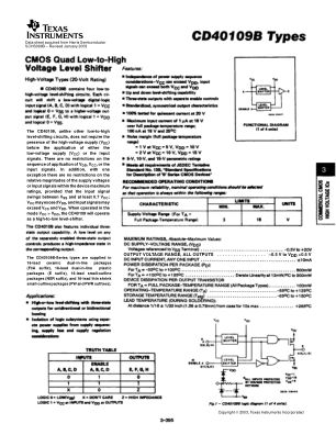CD40109B-MIL datasheet cover page