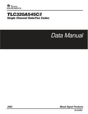 TLC320AD545 datasheet cover page