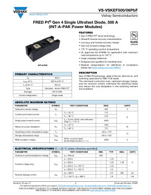 VS-VSKEF50006PBF datasheet cover page