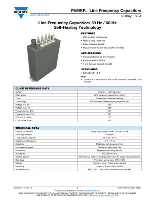PHMKP datasheet cover page