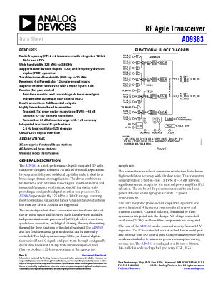 AD9363 datasheet cover page