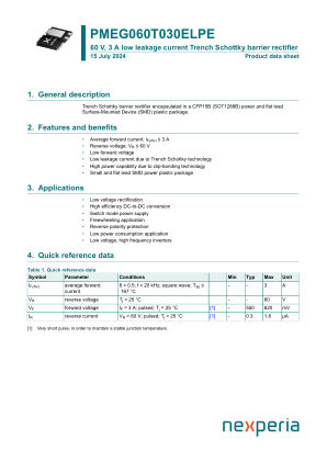 PMEG060T030ELPEZ datasheet cover page