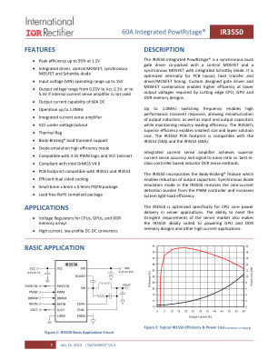 IR3550 datasheet cover page
