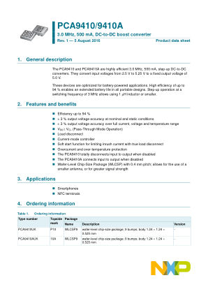 PCA9410 datasheet cover page