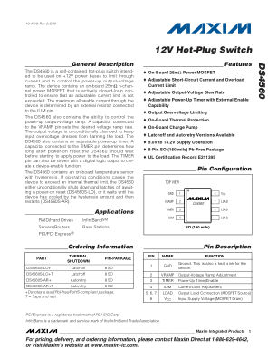 DS4560 datasheet cover page