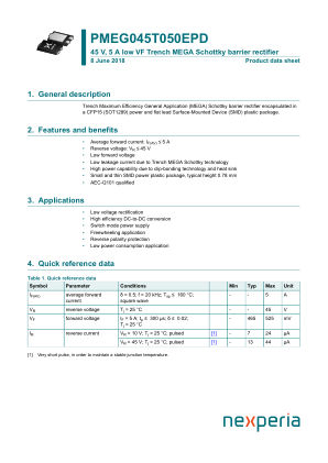 PMEG045T050EPDZ datasheet cover page