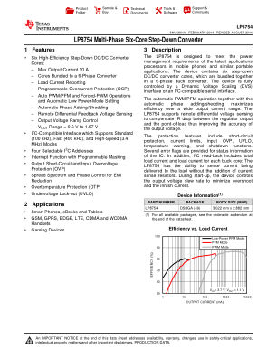 LP8754 datasheet cover page