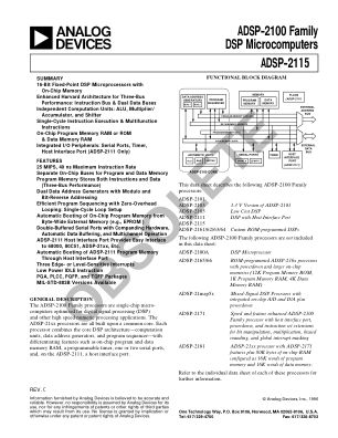 ADSP-2115 数据手册首页