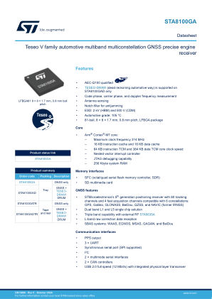 STA8100GA datasheet cover page