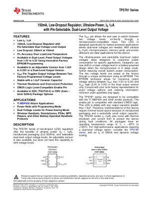 TPS781 datasheet cover page