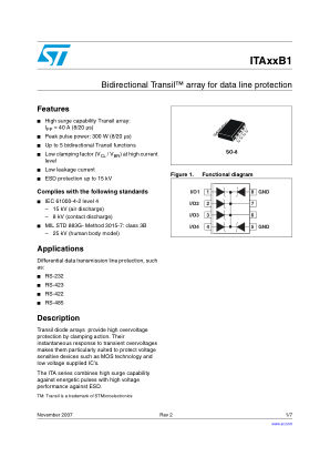 ITAXXB1 数据手册首页