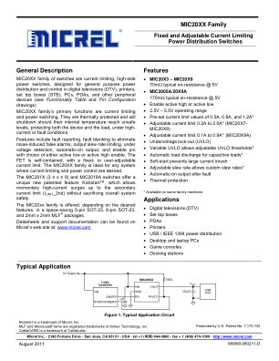 MIC2005A-1YM5-TR 数据手册首页