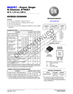 NVBGS1D2N08H 数据手册首页