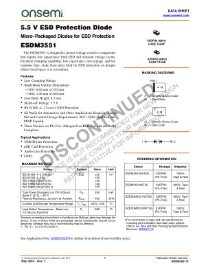 ESDM3551 datasheet cover page