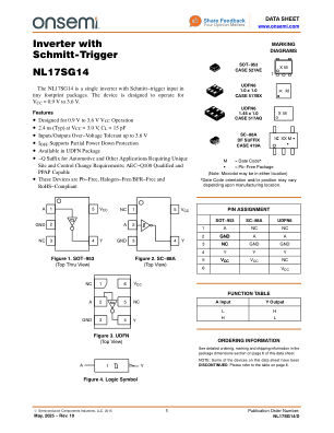 NL17SG14 数据手册首页