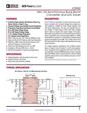 LT3942 datasheet cover page
