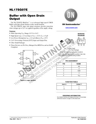NL17SG07E datasheet cover page