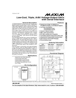 MAX512-MAX513 数据手册首页