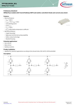 IFS75B12N3E4-B31 数据手册首页