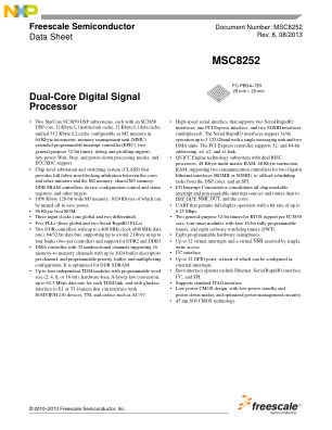 MSC8252 数据手册首页