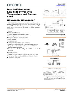 NCV8402D datasheet cover page
