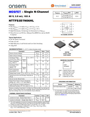 NTTFS3D7N06HL datasheet cover page