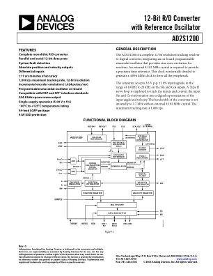 AD2S1200 数据手册首页