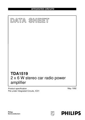TDA1519 数据手册首页