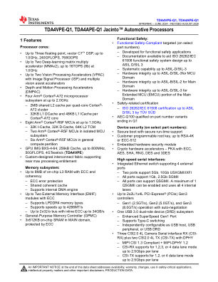 TDA4VPE-Q1 datasheet cover page