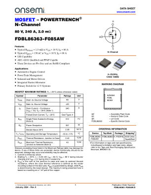 FDBL86363-F085AW datasheet cover page