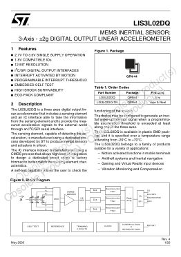 LIS3L02DQ datasheet cover page