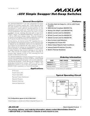 MAX5910-MAX5917 datasheet cover page