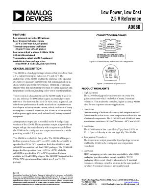 AD680 datasheet cover page