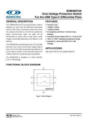 SGM40679A datasheet cover page