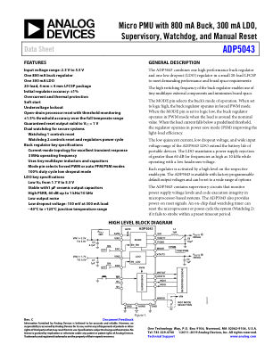 ADP5043 数据手册首页