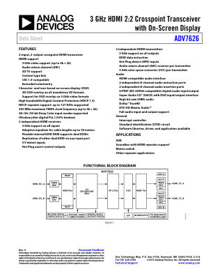 ADV7626 数据手册首页