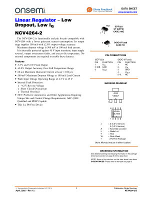 NCV4264-2 datasheet cover page