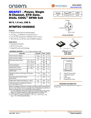NTMFSC1D6N06C 数据手册首页