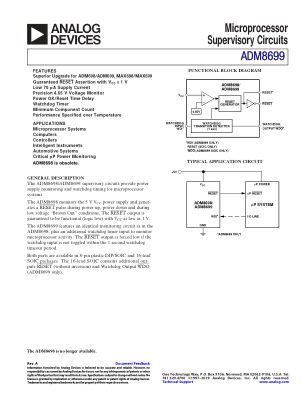ADM8699 数据手册首页