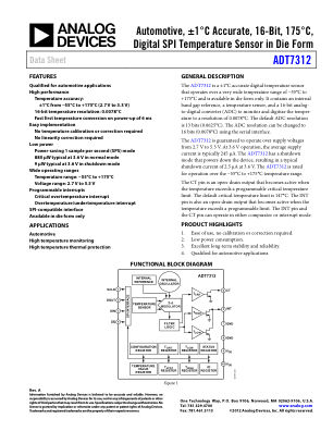 ADT7312 数据手册首页