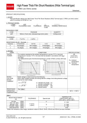 LTR50UZPJL datasheet cover page