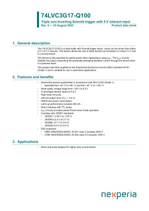 74LVC3G17DP-Q100H datasheet cover page