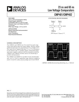 CMP401 数据手册首页
